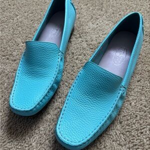 Talbots Vibrant Blue Leather Loafers